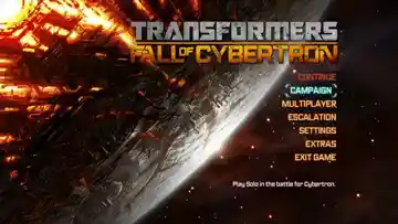 Transformers Fall of Cybertron (USA) screen shot title